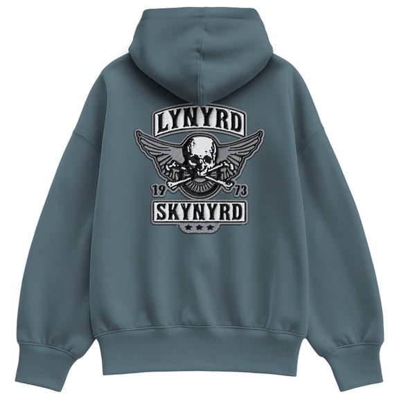 Lynyrd Skynyrd - Biker Faux Patch - Women's Oversized Fleece Hoodie Sweatshirt