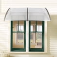 thumbnail image 2 of Aimee Lii 40" x 80" Door Window Awning Polycarbonate Cover Front Door Outdoor Patio Awning Canopy UV Rain Snow Protection Hollow Sheet Silver & Gray, 2 of 15