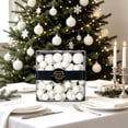 thumbnail image 5 of STPToys 44Pcs Christmas White Velvet Ornament Balls Assorted Sizes With Hanging Loops For Xmas Tree Holiday Home Decor, 5 of 9