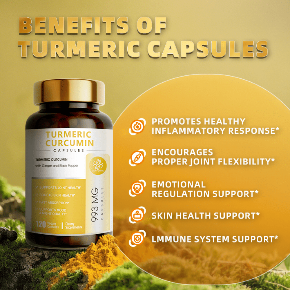 Turmeric Curcumin with Black Pepper Extract - High Absorption Ultra Potent Turmeric Supplement with 95% Curcuminoids - Daily Joint and Immune Health Support - Vegan, Non-GMO, 120 Ct