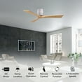 thumbnail image 2 of Matthews Fan Company IR3H-BW-LM-60 Irene 60" Barn Wood Hugger Ceiling Fan with 3 Light Maple Blades, Remote and Wall Control, Indoor/Outdoor Damp Rated, 2 of 6