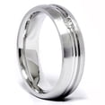 thumbnail image 2 of Pompeii Men's 14K White Gold Princess Diamond Wedding Band Ring (F/G,VS), 2 of 3