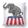 thumbnail image 1 of BOSDECO Elephant Cartoon Pillowcase Throw Pillow Cover Case 18x18 inches, 1 of 2