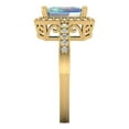 thumbnail image 3 of Halo Engagement Ring for Women - 2.78ct Blue Moissanite in 18K Yellow Gold Promise Ring, 3 of 6