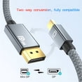 thumbnail image 3 of Mini DP A DP Adaptador Cable portátil 8K 60Hz Displayport Video Convertidor de video cordón trenzado Alquiler de aleación de aluminio Accesorios para computadora portátil Inevent EL005836-00, 3 of 7