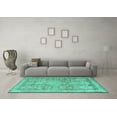 thumbnail image 3 of Ahgly Company Indoor Rectangle Persian Turquoise Blue Traditional Area Rugs, 8' x 12', 3 of 4