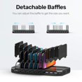 thumbnail image 3 of Unitek USB Charging Station, 10 USB Fast Ports Charge Docking Station and Adjustable Dividers, Multi Device Charger Organizer Compatible with iPad, i, 3 of 7