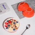 thumbnail image 5 of Ceramic Bowls Set of 6, 29oz Deep Bowls for Kitchen, Dishwasher & Microwave Safe for Salad, Pasta, Rice, Oatmeal, Fruit, Rice, Orange, 5 of 9
