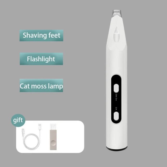 3 In 1 Dog Clippers Professional Cordless Pet Hair Trimmer Low Noise Pet Shaver Cat Ringworm Lamp USB Rechargeable Grooming Tool ShopWise Round