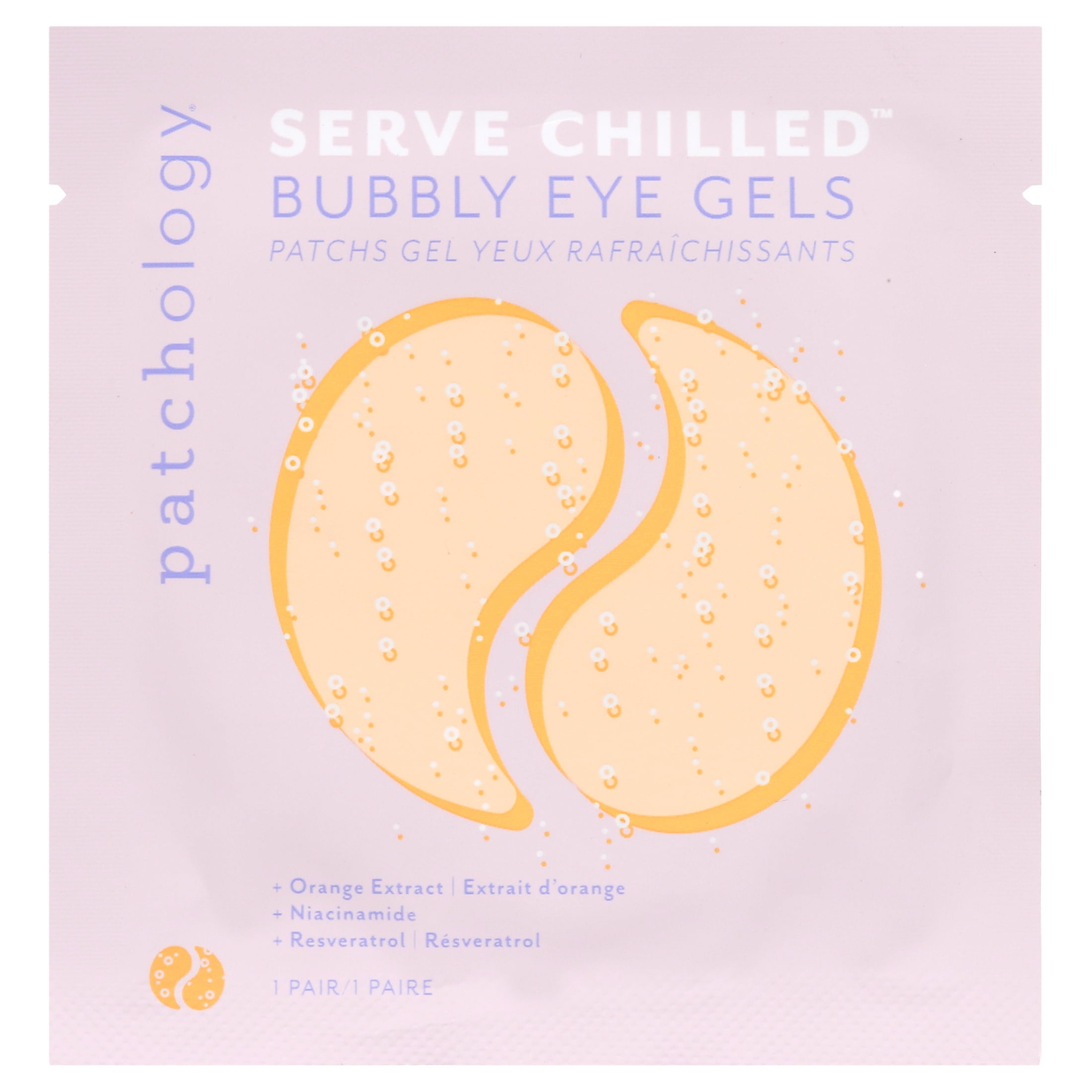 (2 pack) Patchology Serve Chilled Bubbly Under Eye Face Mask Gels, Single Pack