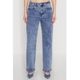 thumbnail image 4 of Womens WAX Acid Wash Straight Leg Jeans, 4 of 5