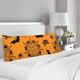 thumbnail image 2 of ABPHOTO Halloween Seamless Pattern Bats Skulls Webs Spiders Body Pillow Covers Case Protector 20x60 inch, 2 of 2