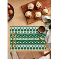 thumbnail image 2 of Christmas Placemats Set of 12 Green Simple Elk Snowflake Winter Cartoon Texture Heat Insulation Washable Place Mats, Rustic Non-Slip Table Mats for Dining Table Party Kitchen Decor,13x19 Inch, 2 of 4