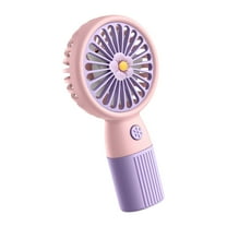 Qocolhg Mini Portable Fan, Small and Powerful, Cute Design High Speed Personal Handheld Fan, Lightweight USB Rechargeable Fan for Makeup Stylish Girl Women Travel Indoor Outdoor, Pink, Clearance