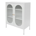 thumbnail image 5 of 2-Glass Door Storage Cabinet Adjustable Shelves Vanity Cabinet Accent Cabinet Bedroom Storage Cabinet Kitchen Server Storage Floor Sideboard Cabinet for Kitchen, Bedroom, Living Room, Office, 5 of 13