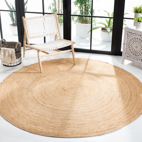 Safavieh Natural Fiber Simonette Solid Area Rug, Natural, 10' x 10' Round
