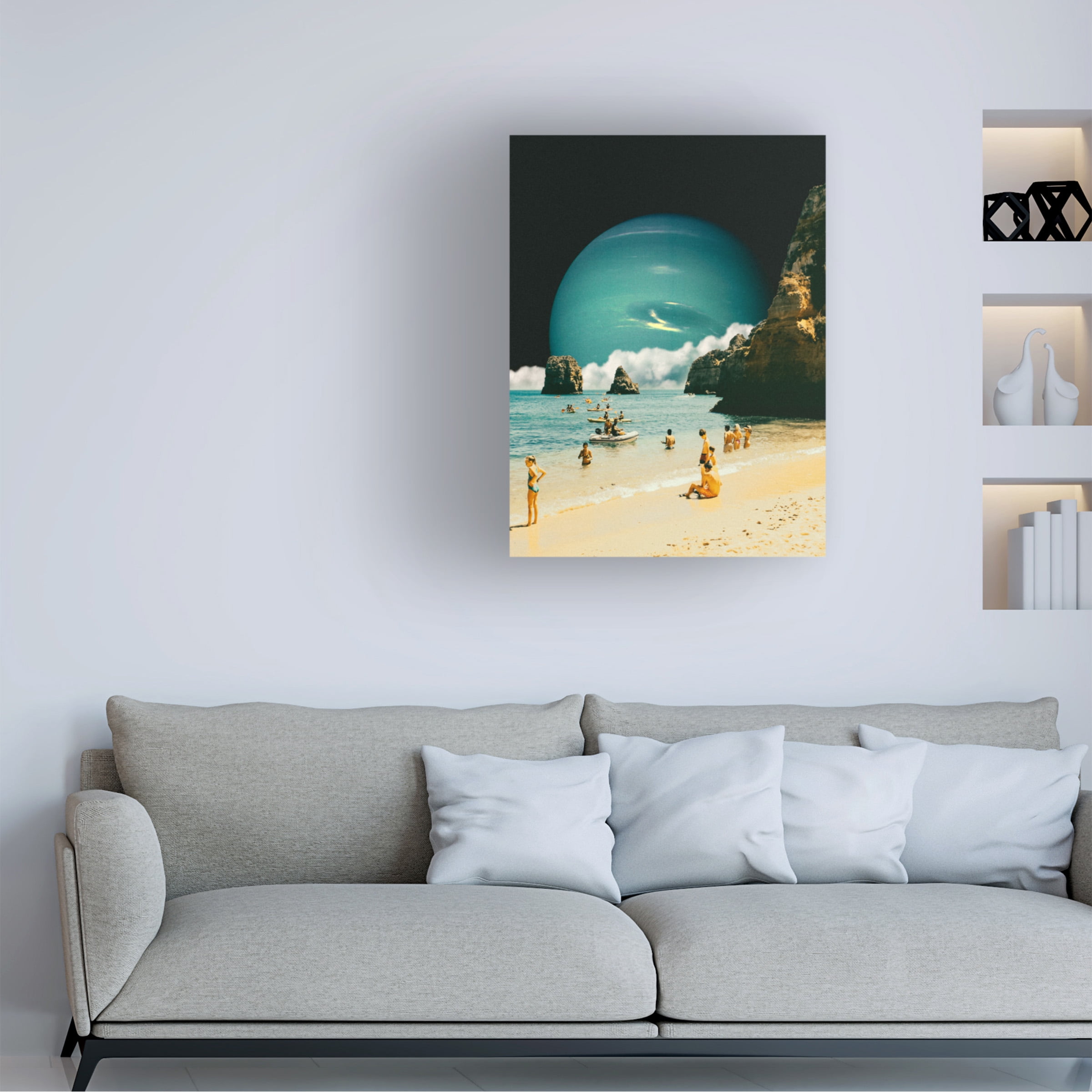 Taudalpoi 'Space Beach' Canvas Art