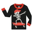 thumbnail image 3 of Emy Dola Halloween Little Boy Girl Glow in the Dark Sleepwear Cotton Toddler Kids 2-Pieces Pajamas Sets Skeleton Outfits, 3 of 9