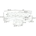 thumbnail image 5 of Brown flannel living room sectional sofa, apartment lounge sofa and L-shaped sofa, 5 of 5