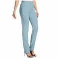 thumbnail image 3 of Woman Pants High Waisted Trousers Baggy Light Blue Pant Women Casual Comfy Clothes Womens Work Clothes Women Clothing, 3 of 7