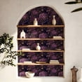 thumbnail image 6 of Vintage Purple Floral Crow Wallpaper， Gothic Style Peel and Stick Wallpaper， Waterproof Home Decor for Bedroom， Living Room， Bathroom， Kitchen Cabinet， Rental Property， 17.7 * 118 in, 6 of 8