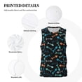 thumbnail image 3 of Pofeuu Little Fish Skeleton Print Basketball Jersey, Shirts for Men Youth Basketball Jersey Crew Neck-XX-Large, 3 of 6