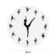 thumbnail image 2 of Reloj de pared para niña de Ballet, reloj de pared moderno sin tic-tac, reloj colgante, reloj artístico de pared para sala de estar y baño, 2 of 9