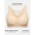 thumbnail image 3 of DELIMIRA Women's Inbarely Plus Posture Bras Front Closure Lightly Padded Wireless Full Coverage Bra, 3 of 6