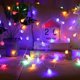 thumbnail image 1 of Guirnalda de luces LED de colores, funciona con pilas, impermeable, 1 paquete, 10 m, 80 luces LED, 8 modos con control remoto, para decoración del hogar, fiestas, Navidad, bodas y jardín., 1 of 4