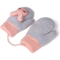 thumbnail image 4 of pares de mitones para niños con cordón, guantes de nieve de dedos completos de punto elástico y cálido para invierno, guantes de esquí mágicos para niños con forro polar, 4 of 4
