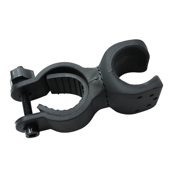 Soporte giratorio de 360 grados para linterna de bicicleta, extensor de manillar de goma ajustable y ligero, abrazadera de sujeción para bicicleta (negro)