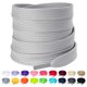 thumbnail image 1 of Olukssck 1 Par De Cordones Planos Para Zapatillas De Deporte Cordones Deportivos De 2/5 "De Ancho Gris Claro 40 Pulgadas (102 Cm), 1 of 5