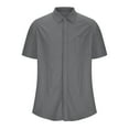 thumbnail image 7 of ZZwxWA Men's Casual Button Down Shirts Short Sleeve Regular Fit Untucked Dress Shirts Knit Textured, 7 of 7