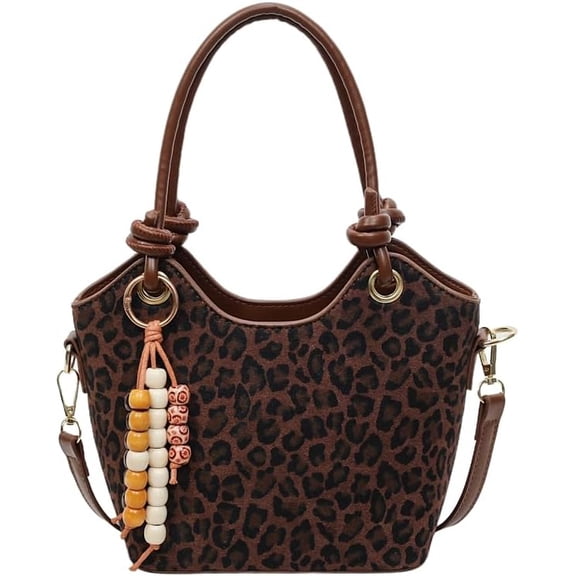 SPEKSEE PU Leather Shoulder Bag Versatile Underarm Bag with Pendant Crossbody Bag for Women Work Shopping Travel Daily