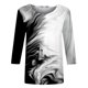 thumbnail image 4 of ICHUANYI Clearance Women's Fashion Printed Loose T-shirt 3/4 Sleeves Blouse Round Neck Casual Tops(White, M) ICHUANYI WER2023081110462, 4 of 5