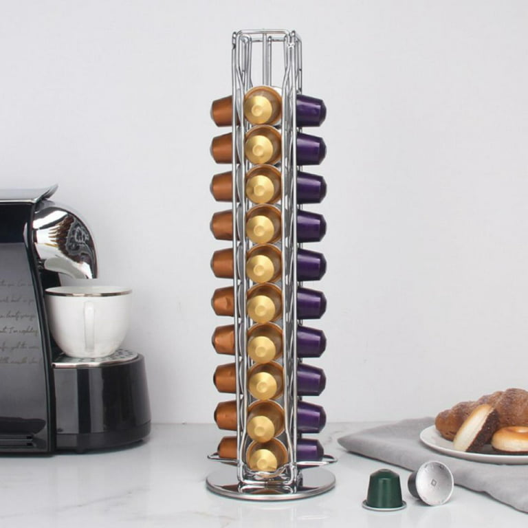 Coffee Pod Carousel Holder for Nespresso Vertuoline With Central Additional  Pods Storage For 40 Nespresso Vertuo Pods  