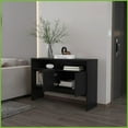thumbnail image 5 of Sleek Black Modern Coffee Table with Discreet Storage & Decor Shelves for Living Room, 5 of 7