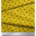 thumbnail image 2 of Soimoi Moss Georgette Fabric Guitar Musical Instrument Print Sewing Fabric Yard 42 Inch Wide, 2 of 3