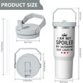 thumbnail image 5 of 1pc wife 30oz Tumbler with Straw & Handle - Insulated Stainless Steel Cup | Holiday Gift for Man Women (Christmas, Valentine's, Birthday), 5 of 7