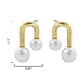 thumbnail image 2 of V3 Jewelry® 18KT Gold Over Sterling Silver with Freshwater Pearl Drop Earrings for Women, 2 of 4