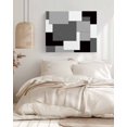thumbnail image 3 of Black Grey Wall Art for Living Room,Canvas Picture Wall Decor for Bathroom Bedroom,Middle Century Irregular Geo Abstract Art Painting Artwork for Office Kitchen Hallway Dining Room Home Decor 20"x24", 3 of 8