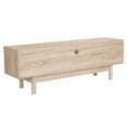 thumbnail image 3 of Flash Furniture St. Regis Collection TV Stand in Oak Wood Grain Finish with Gray Drawers, 3 of 4