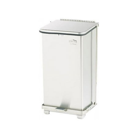 Rubbermaid Defenders Biohazard Step Can Square Steel 12 gal Stainless Steel