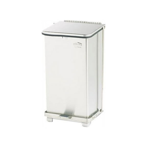 Rubbermaid Defenders Biohazard Step Can Square Steel 12 gal Stainless Steel