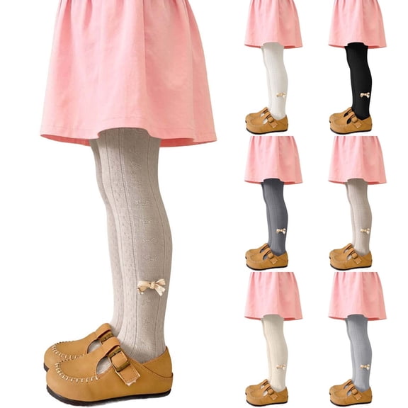 Swuxness Toddler Knit Dance Tights Leggings Pants Solid Fabric Casual Outer Wear Basic Wear
