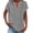 Gray, variant on Cotton Linen Shirts for women Summer Tops Short Sleeve Button Lapel V Neck T-Shirts Casual Tunic Top Loose Comfy Loose Solid Work Plain Blouse Tees