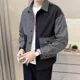 thumbnail image 2 of Camisas para hombre, camisa de hombre negra a rayas, de algodón, de diseñador social, baratas, con estilo, estilo coreano normal y regular, 2 of 5
