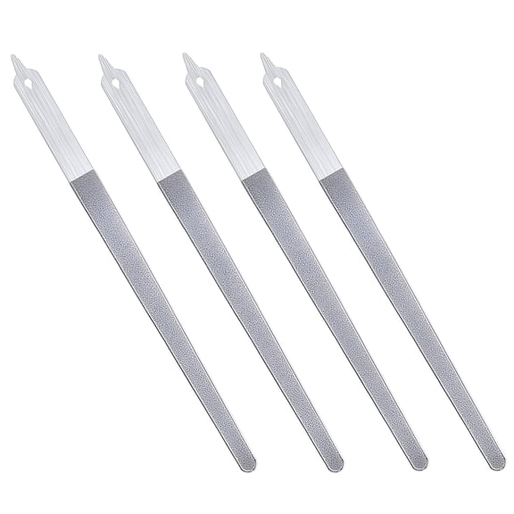 EXLEAF 2026 New 4Pcs Diamond Deb Nail File Metal Nail File with Sharp Pointed Tip,Stainless Steel Nail Filer Metal Nail Files for Natural Nails Double Sided Manicure Pedicure Tools for Salon(Small)