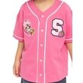thumbnail image 3 of Strawberry Shortcake Toddler Button Down Baseball Jersey with Short Sleeves, Sizes 12M-5T, 3 of 8