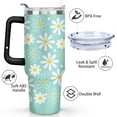 thumbnail image 3 of Daisy Teal 40 OZ Tumbler Cup with Lid and Straw for Water Iced Tea Coffee Smoothie and More, 3 of 7